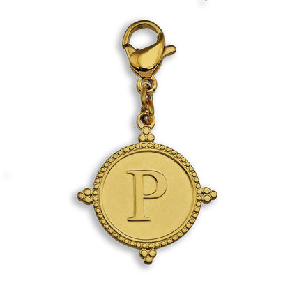 Gold Ornate Alphabet Letter Charms (A–Z) for Necklaces & Bracelets