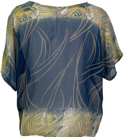 PRG5512 Top coupe carrée Avatar en pure soie