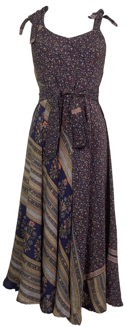 PRC7665 Avatar Pure Silk Maxi Dress with Belt