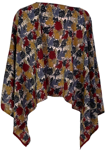 PRC7003 Avatar Pure Silk Capelet Poncho