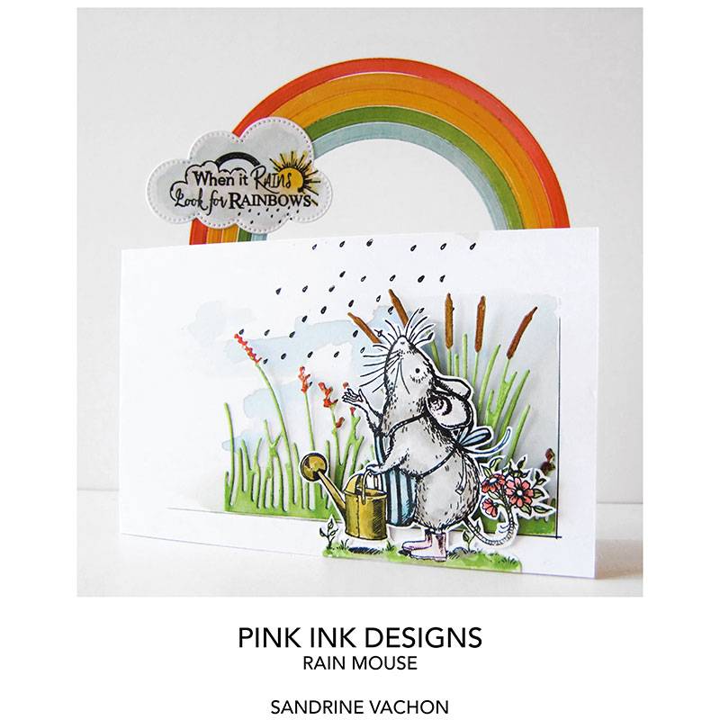 Pink Ink Designs Tampon transparent A7 Rain Mouse