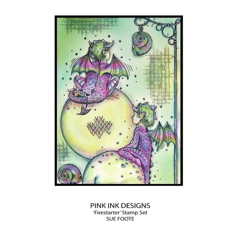 Pink Ink Designs Firestarter Set de tampons transparents 15,24 x 20,32 cm