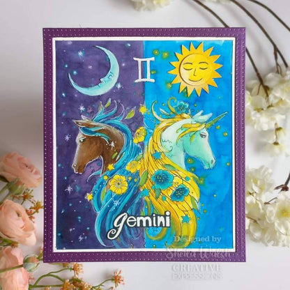 Pink Ink Designs Gemini, lot de tampons transparents, 15,2 x 20,3 cm