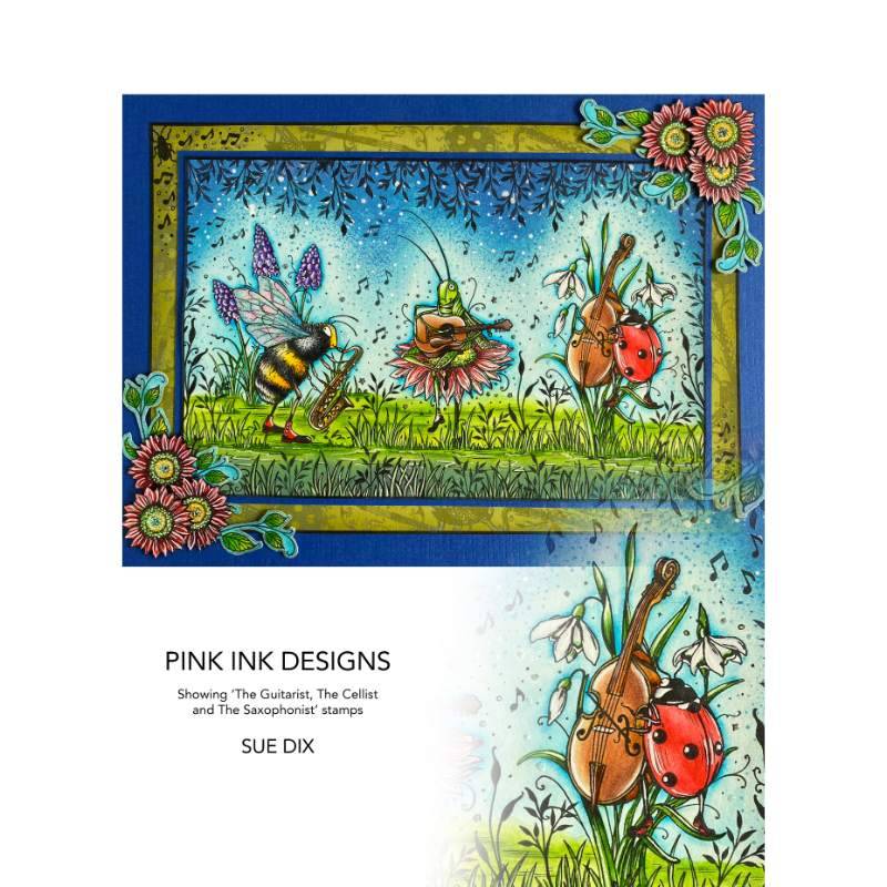 Pink Ink Designs Le Violoncelliste Set de Tampons Transparents A6