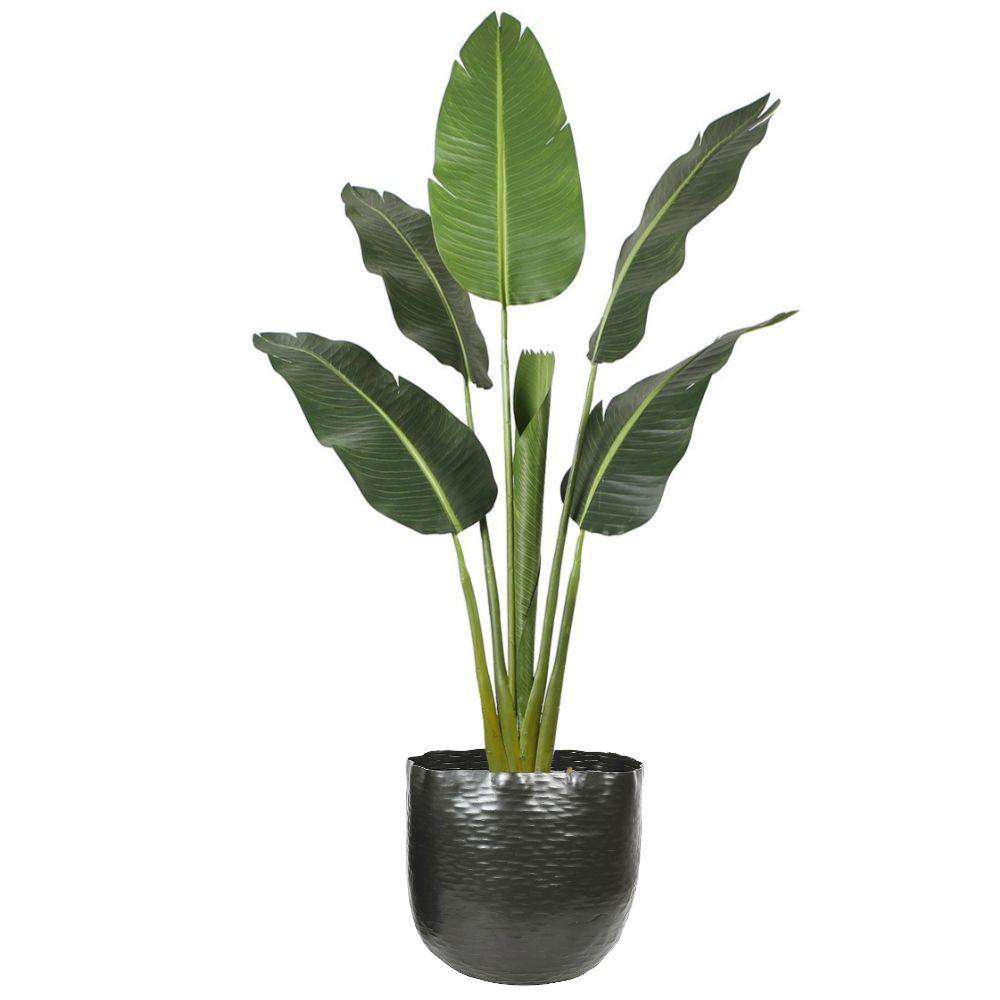 Ponche - Pot de fleurs noir en laiton