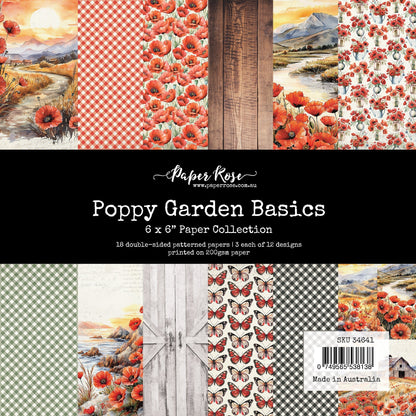 Collection de Papiers Jardin de Coquelicots 6x6 34641