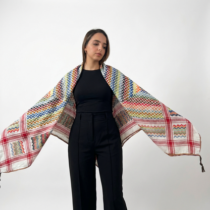 Mawasem Kufiya (Keffiyeh) | Pure White