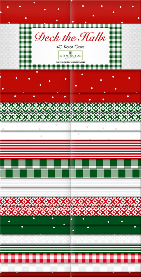 Wilmington Prints - Deck The Halls 40 Karat Gems - 40 strips Jelly Roll