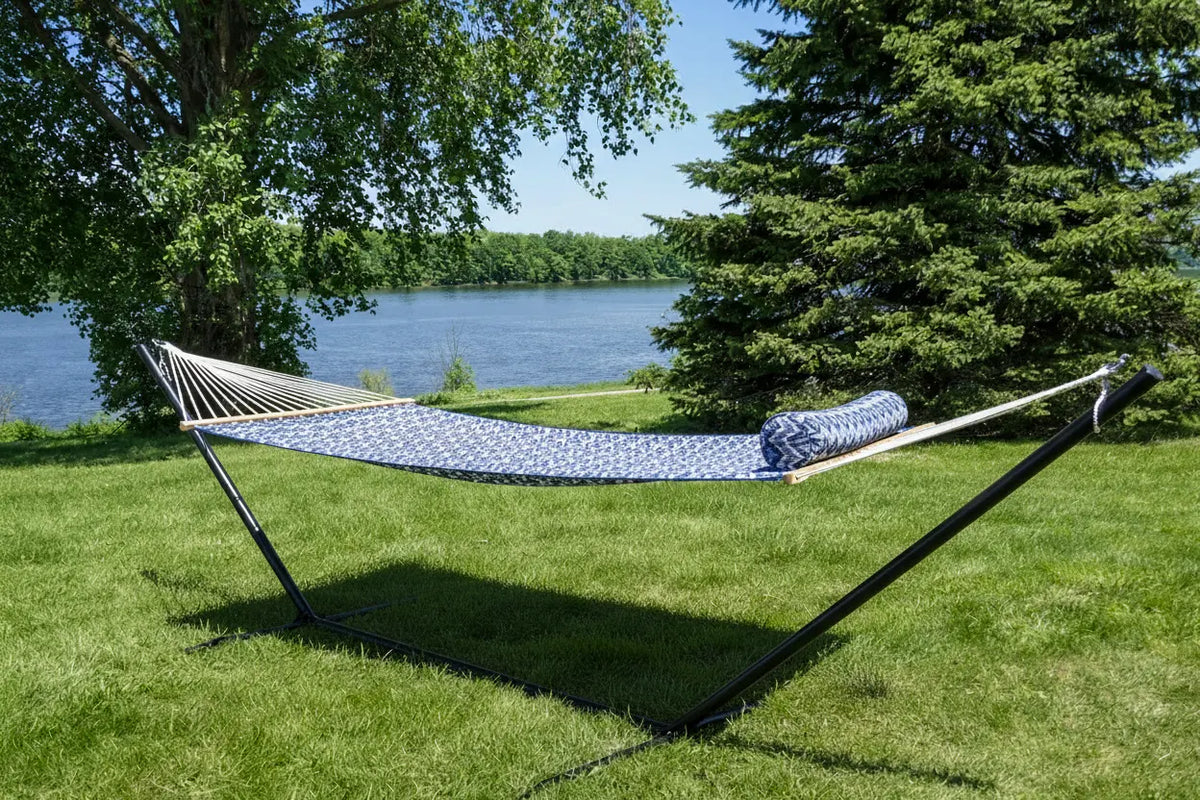 Hamac matelassé de luxe avec support à 3 pieds
