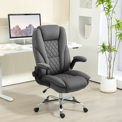 Chaise de bureau Hayden avec accoudoirs relevables - Gris foncé