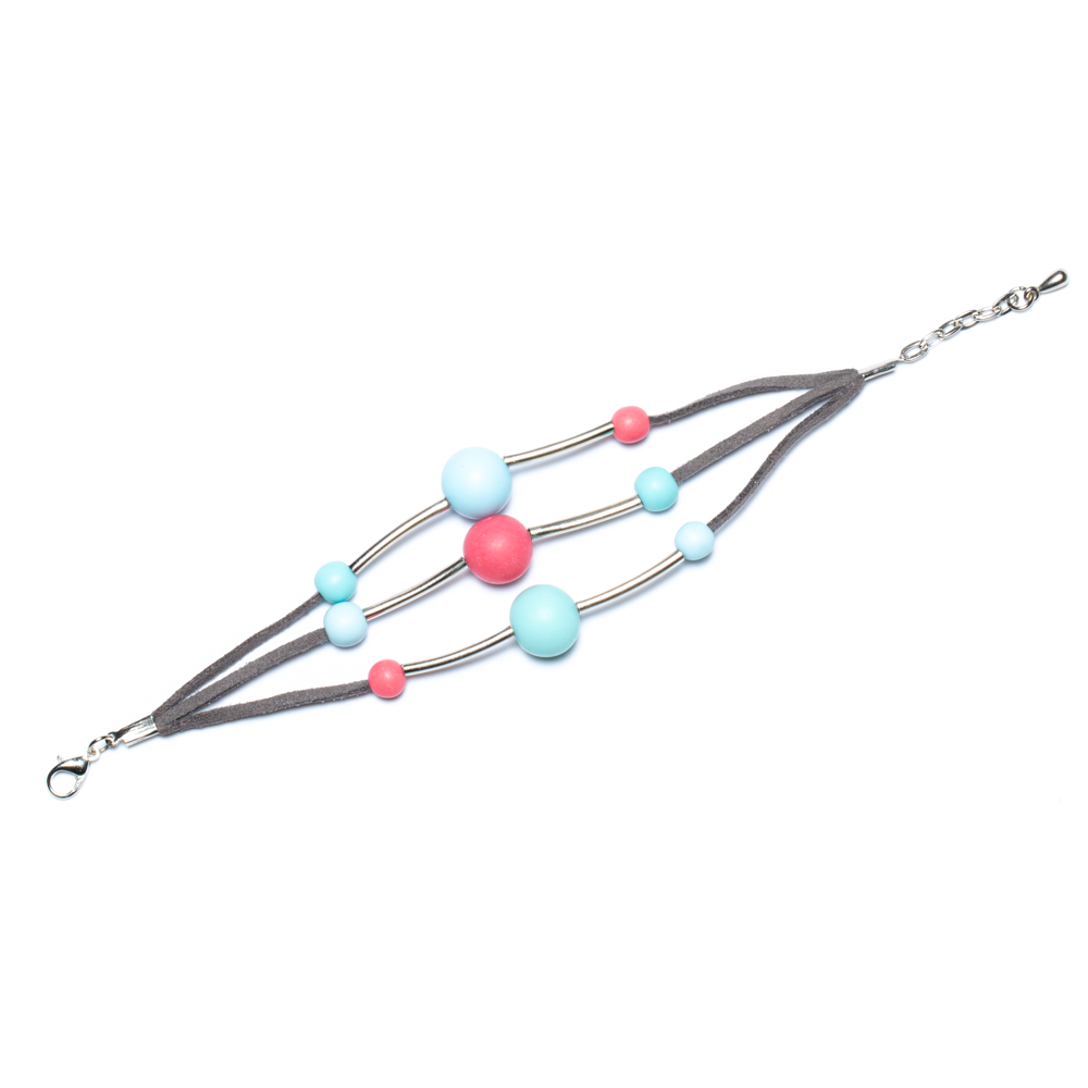 Triple Strand Resin Ball Bracelet