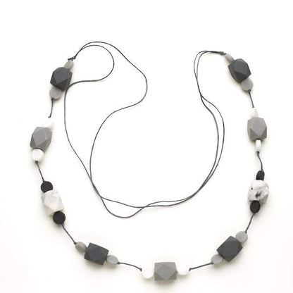 Long Resin Faceted Cube Necklace