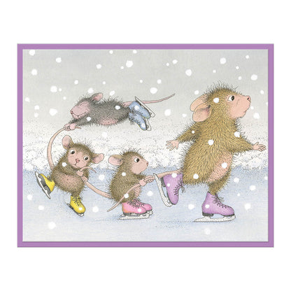 Accrochez-vous ! Tampons en caoutchouc de la collection de Noël House-Mouse