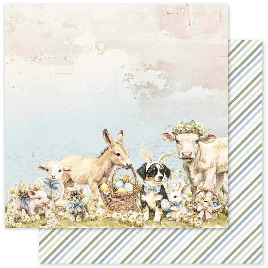 Collection de papier de Pâques rustique 30x30 cm 34164