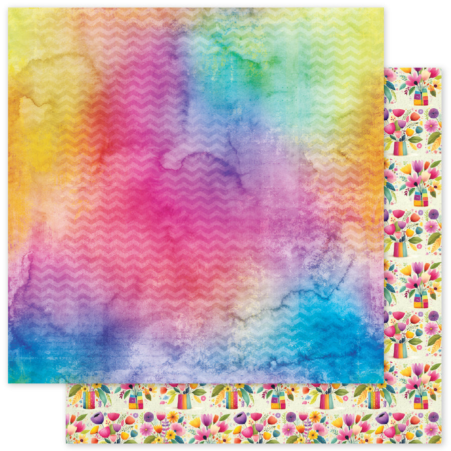 Collection de papiers 30x30 cm Les bases du village arc-en-ciel 35322