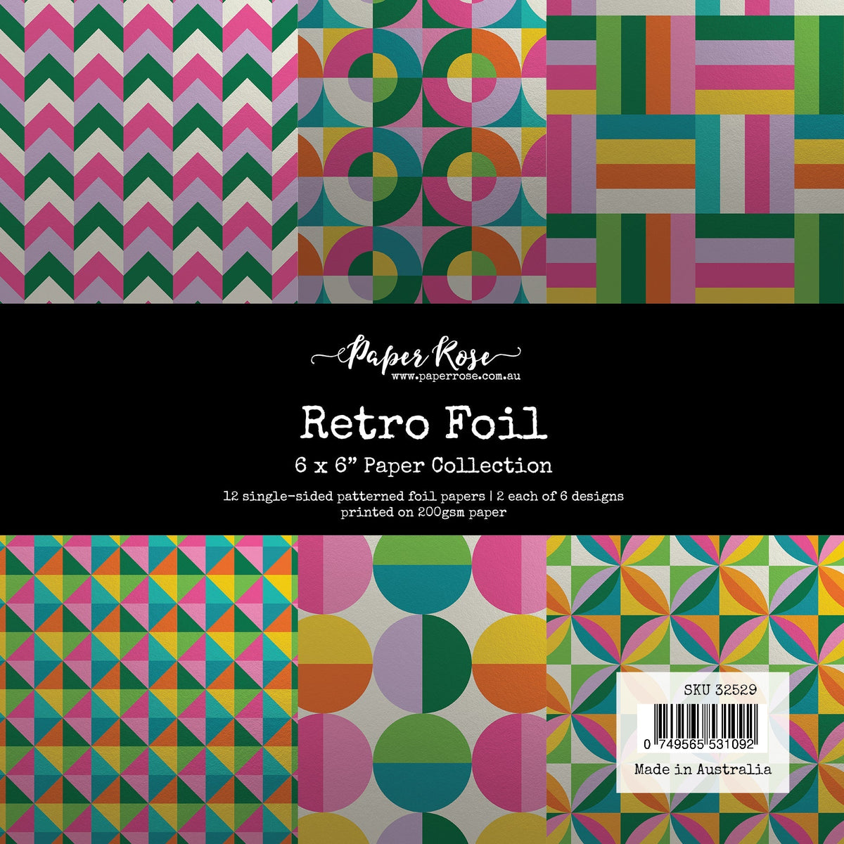 Collection de papiers Retro Foil 6x6 32529