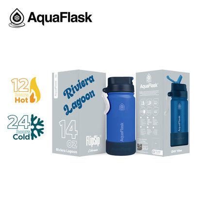 Bouteilles d'eau AquaFlask Kids FlipSip 414 ml (14 oz)