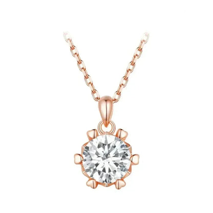 Superbe Collier Pendentif Moissanite 1 Carat | Argent Sterling 925 | Bijoux Fins de Mariage et de Mariée