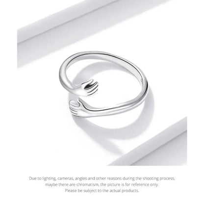 Sterling Silver Hug Ring (Adjustable)