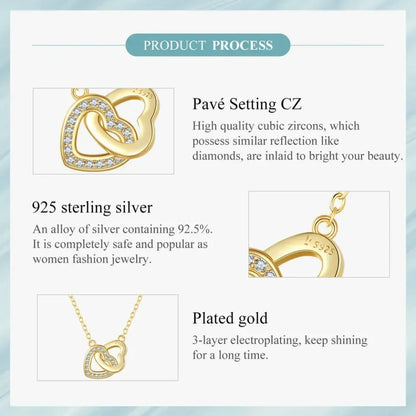 925 Sterling Silver Heart Pendant Necklace - Perfect Valentine'S Day Gift