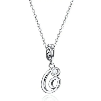 Collier classique avec initiale en argent sterling 925