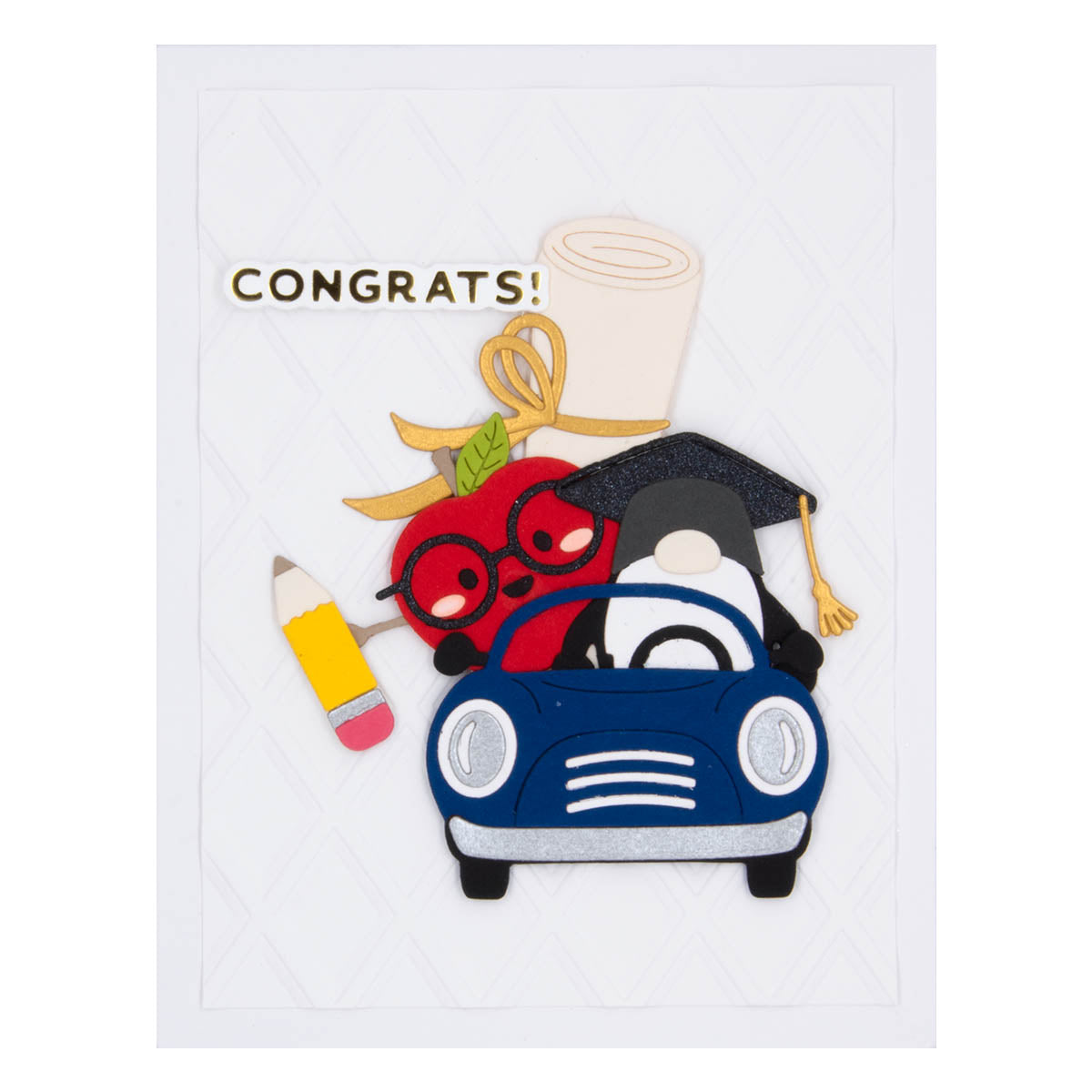 Matrices de découpe gravées Gnome Drive Graduation de la collection Gnome Drive