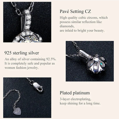 Pendentif Collier en Argent Sterling et Moissanite 1 carat "Pétale de Perfection"