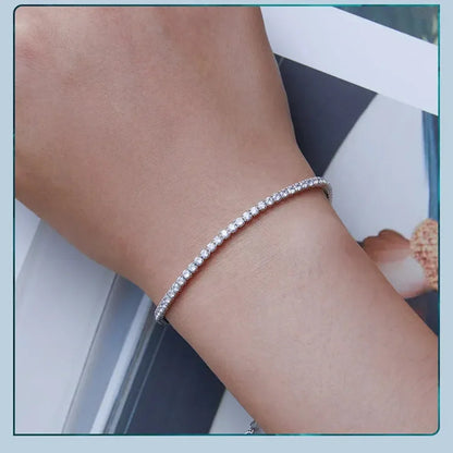 925 Sterling Silver CZ Tennis Bracelet