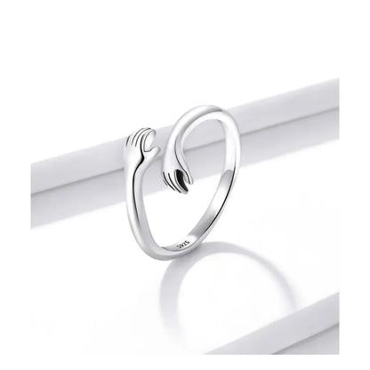Sterling Silver Hug Ring (Adjustable)