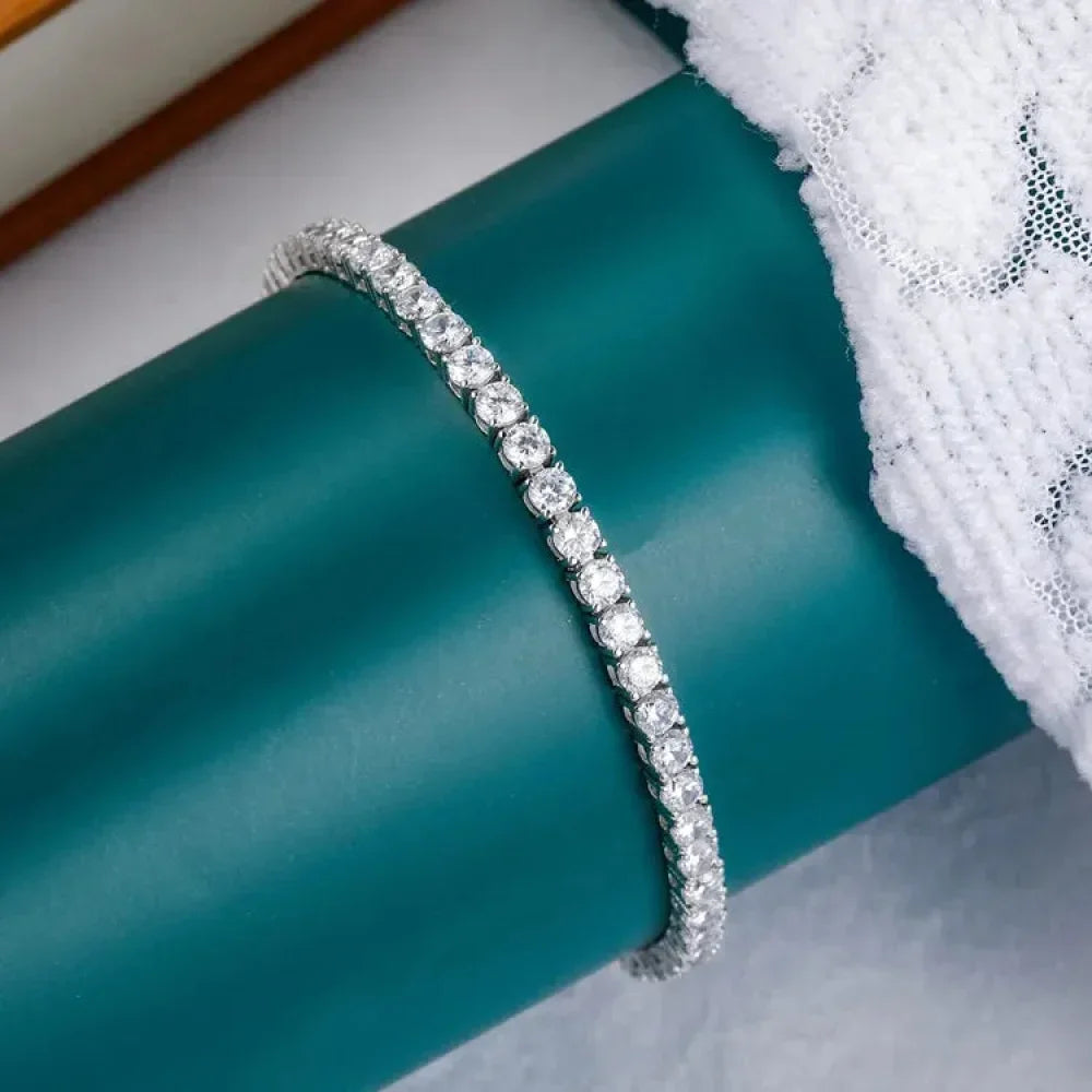 925 Sterling Silver CZ Tennis Bracelet