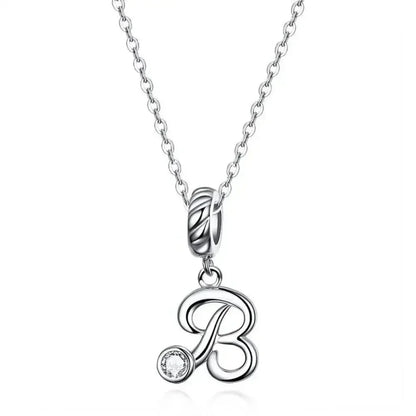 Collier classique avec initiale en argent sterling 925