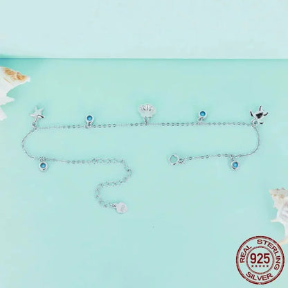 The Tropical Opal Sea Star & Shell Anklet