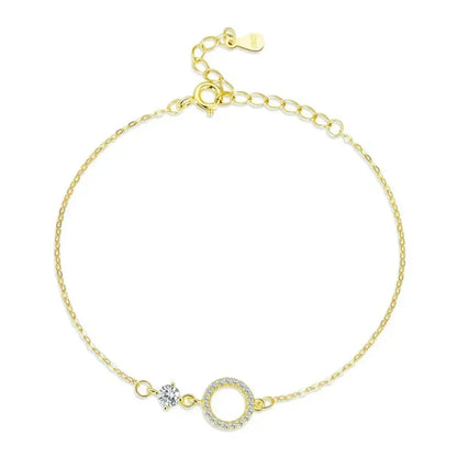 925 Sterling Silver Ring Chain Bracelet