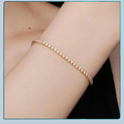 925 Sterling Silver CZ Tennis Bracelet