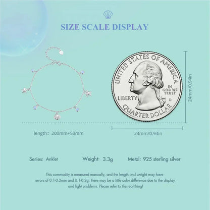The Tropical Opal Sea Star & Shell Anklet
