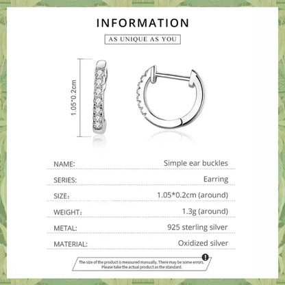 Stunning 925 Sterling Silver Small Hoop Earrings - Chic And Timeless