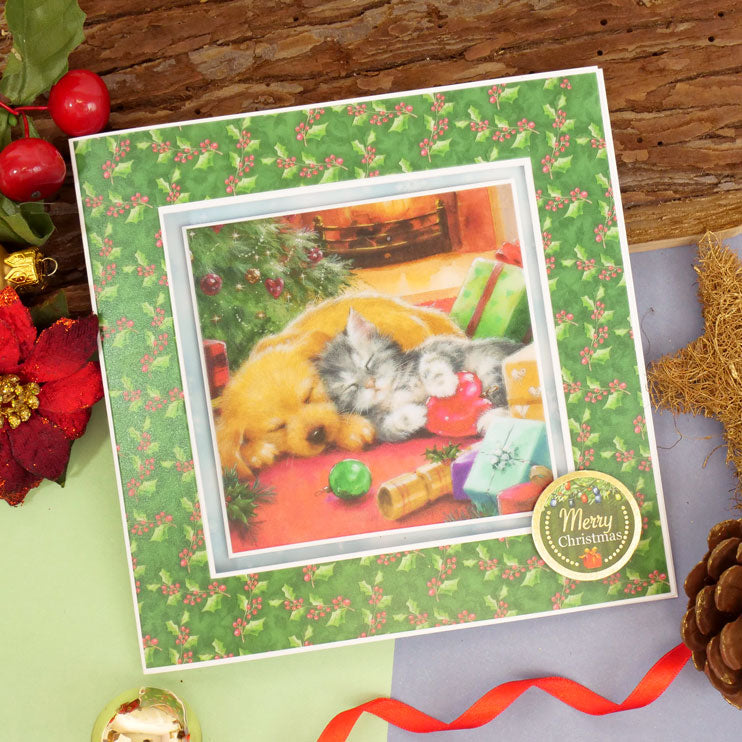 Parchemin imprimé Santa Paws