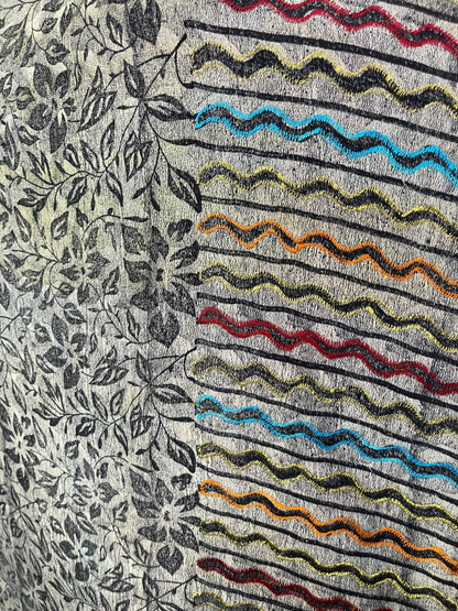 PRC6713 Kaftan mi-long en pure soie Avatar
