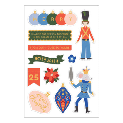 Autocollants en aggloméré Casse-Noisette de la collection Nutcracker Sweet
