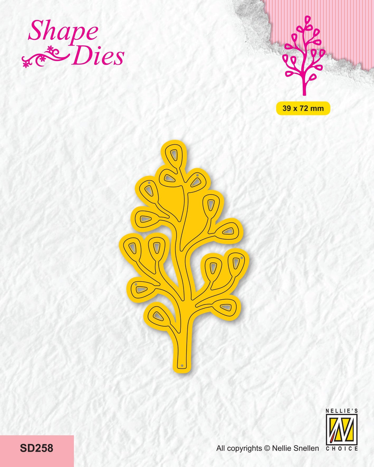 Matrice de découpe Nellie's Choice - Jardin - Branche avec feuilles