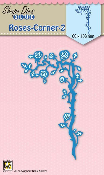 Nellie's Choice - Matrice de découpe Coin Roses Bleues 2