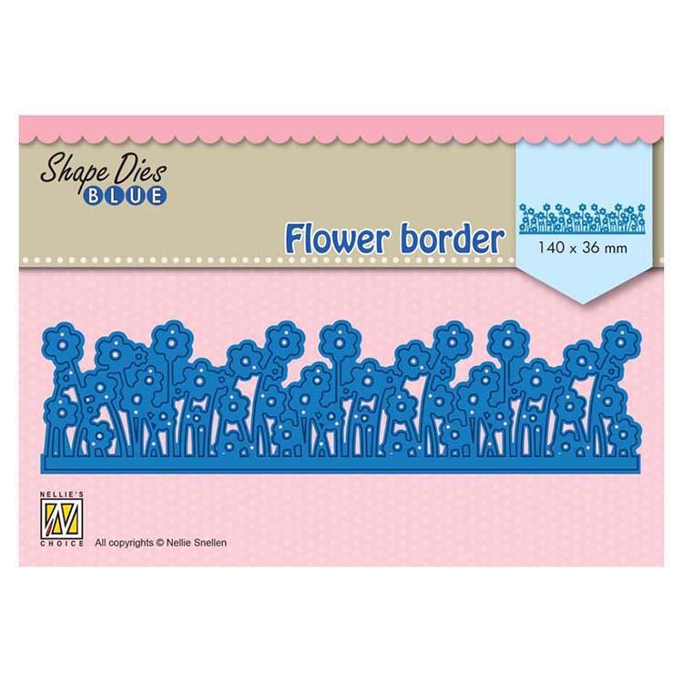 Nellie's Choice Matrices de découpe Forme Bordure Fleur Bleue
