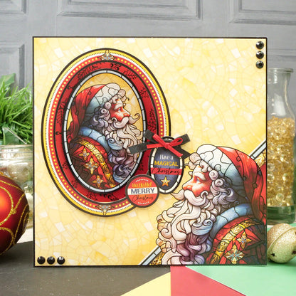 Collection de toppers de Noël de luxe en vitrail
