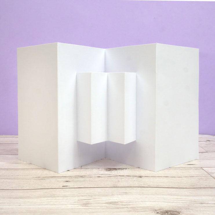 Cartes et enveloppes de luxe prédécoupées – Panneaux centraux pop-up
