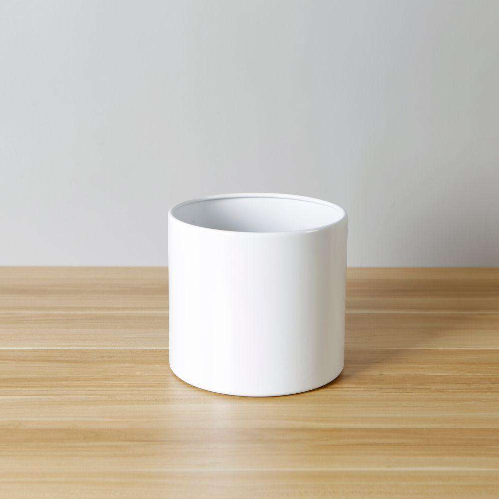 Cache-pot Shira blanc avec pieds épingle (61cm)