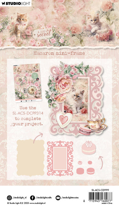 SL Cutting Die Macaron Mini-Frame A Cat's Secret 7 Pieces