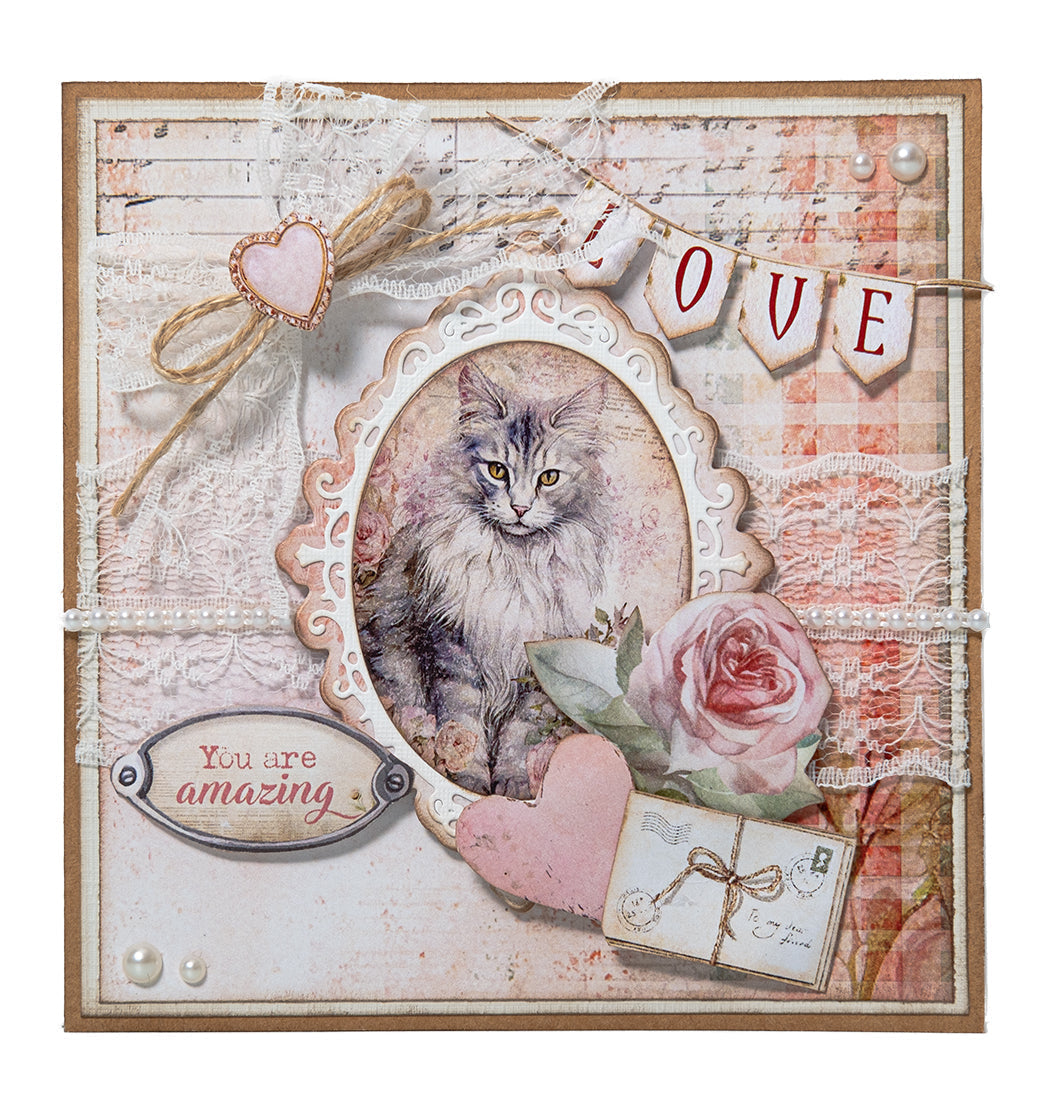 SL Matrices de découpe Roses Mini-Cadre Le Secret d'un Chat 9 pièces