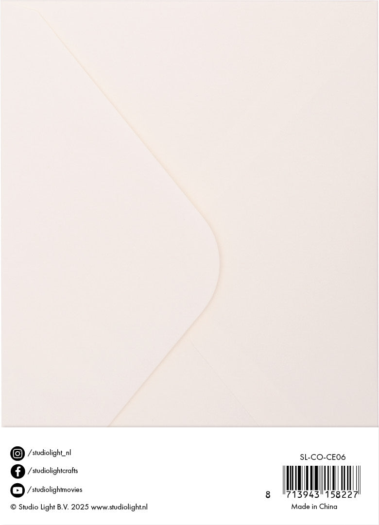 Cartes et enveloppes SL crème 12,7x17,8 cm consommables 20 pièces