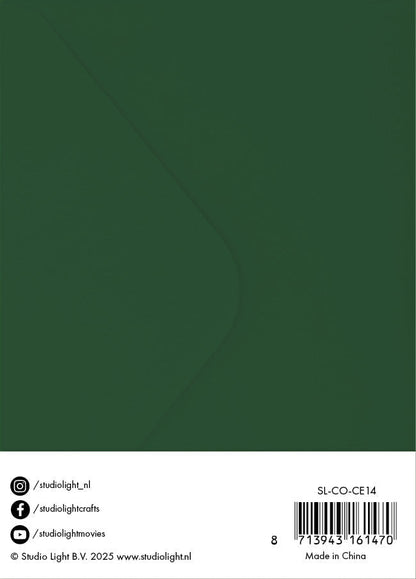Cartes et Enveloppes SL Vert Noël Consommables 20 Pièces