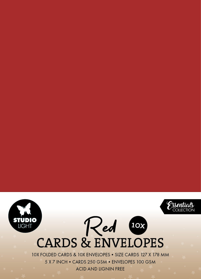 SL Cartes et enveloppes Rouge de Noël Consommables 20 pièces